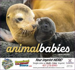Animal Babies Wall Calendar  Stapled promotional calendar – Animal Babies Calendars – 2026