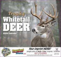 Whitetail Deer Wall Calendar  Stapled promotional calendar – Wildlife Calendars – 2026