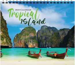 Tropical Island Scenic Calendar, 13.5x24  promotional calendar – Scenic Calendars – 2026
