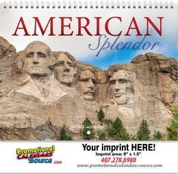 American Splendor Calendar w Spiral Binding promotional calendar – America Scenic Calendars – 2026