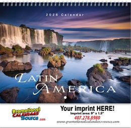 Latin America Promo Calendar w Spiral Binding promotional calendar – Sur America y Caribe Calendars – 2026