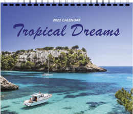 Tropical Images 2 Panel 3 Month View Calendar  promotional calendar – Beaches Calendars – 2026
