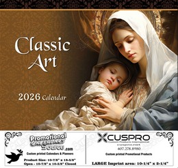 Classic Art  Religious Calendar with Funeral Preplanning insert option promotional calendar – Catholic Calendars – 2026