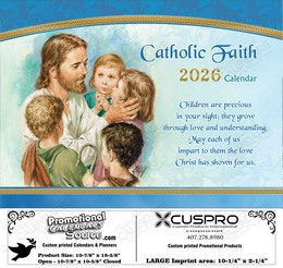 Catholic Faith Calendar with Funeral Preplanning insert option promotional calendar – Catholic Calendars – 2026