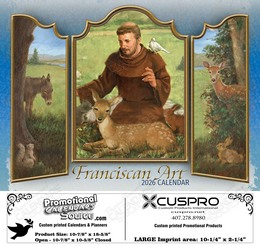 Franciscan Art Calendar Catholic Calendar with Funeral Preplanning insert option promotional calendar – Catholic Calendars – 2026