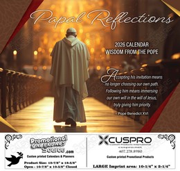 Catholic Calendar Papal Reflections Wisdom from the Popes with Funeral Pre-planning insert option promotional calendar – Catholic Calendars – 2026