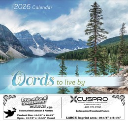 2027 Motivation Calendar Words to Live By - Funeral Pre Planning promotional calendar – Funeral Home Calendars – 2026