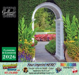 Flowers and Gardens Calendar Stapled  promotional calendar – Flowers Calendars – 2026
