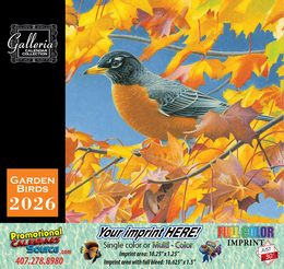Garden Birds Customized Calendar promotional calendar – Birds Calendars – 2026