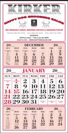 3-Month In View Single Panel Calendar with 12 Sheets and Tinned Top, size 13x27
 promotional calendar – 3 Month View Calendars – 2026
