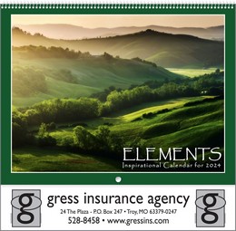 Scenic Elements Inspirational Calendar, Spiral promotional calendar – Scenic Calendars – 2026