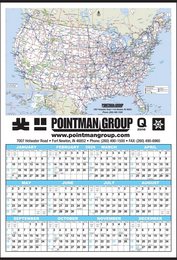 Year In View Calendar with U.S. Map 17x25 promotional calendar – 12 Month View Calendars – 2026