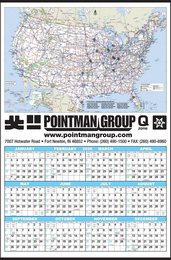 Large 12-Month-View Calendar with Rand McNally U.S.A. Map, Size 25x38 promotional calendar – 12 Month View Calendars – 2026