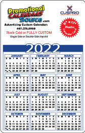 Laminated Plastic Calendar 11x17, Full Color Imprint 2-Sides, 30pt. promotional calendar – Mid-Size Plastic Calendars – 2026