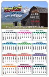 Full Year View Laminated Plastic Calendar Custom Full-Color Print | Size 5.25x8.5 | Thickness 30 pt. promotional calendar – Mid-Size Plastic Calendars – 2026