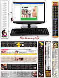 Keyboard Calendar Strips Decal 11x1.75 Rectangle Shape promotional calendar – Keyboard-Monitor Calendars – 2026