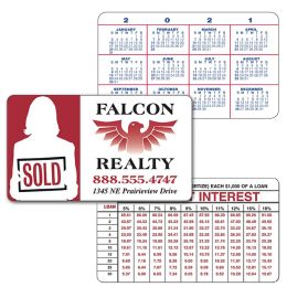 Laminated Plastic Wallet Card - 3.5x2 (2-Sided) - 30 pt. promotional calendar – Wallet Calendars – 2026