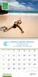 Custom Wall Calendar 11.5x23 with Spiral Binding 13 Full Color Images and every page Ad promotional calendar – Custom Multi Image Calendars – 2026