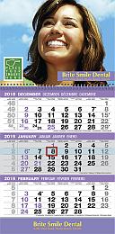 3 Month Calendar - 2 Panels - Week Numbers - Full Color Imprint promotional calendar – 3 Month Calendars – 2026