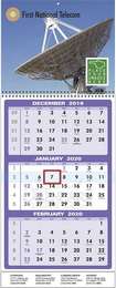 3 Month Custom Calendar w Drop Ad, 11x27.5 promotional calendar – Custom 3-Months-In-View Calendars – 2026