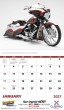 Custom Motorcycles 2026 Calendar with Stapled binding, Item 7056 open view image