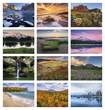 Landscapes of America Promo Calendar with Window Cut-Out monthly images