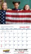 2026 Promotional calendar Patriotic America,Stapled, Item BC-2401 open view