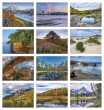 Promotional calendar with landscapes images of the USA