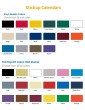 Vinyl and imprint foil colors for stickup calendar 5323