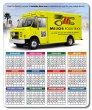 2026 Plastic Card Calendar 8.5x11 Full-Color Imprint Two Sides - 14 pt. Custom Grid Design