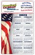 2026 Plastic Card Yer-In-View Calendar 5.25x8.5 Full-Color Imprint Two Sides - 30 pt. Patriotic Grid Design