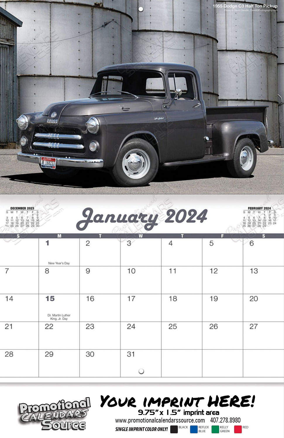 Classic Cars of Days Gone By Wall Calendar Stapled