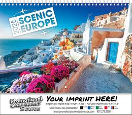 Scenic Europe 13-Month Spiral Wall Calendar – Stunning Panoramic Photography & Eco-Friendly Design