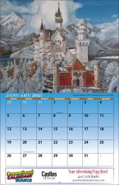 European Castles Scenic Promotional Calendar: Artwork by Fabio Tamussin (13-Month Promotional Edition)