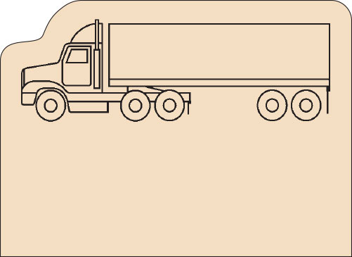 Semi-Truck shaped stick-up self-adhesive calendar