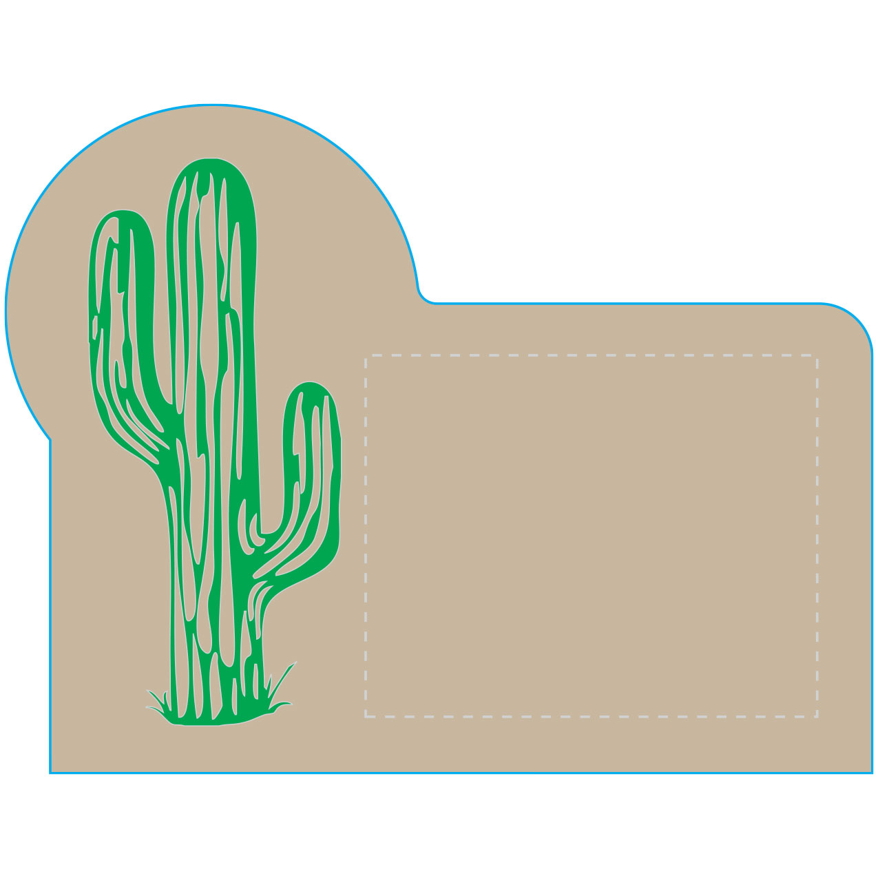 Cactus shaped stick-up self-adhesive calendar