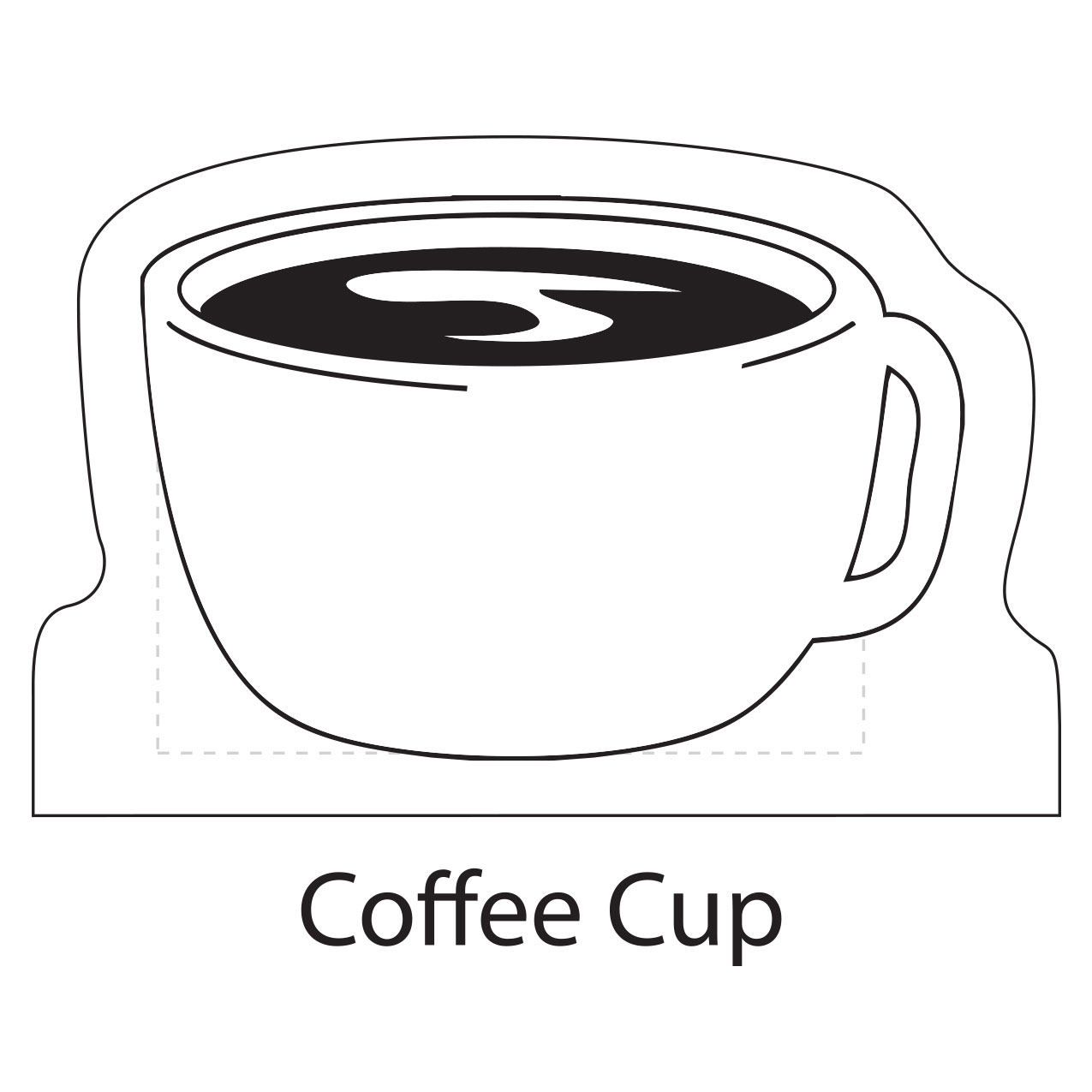 Coffee_Cup shaped stick-up self-adhesive calendar