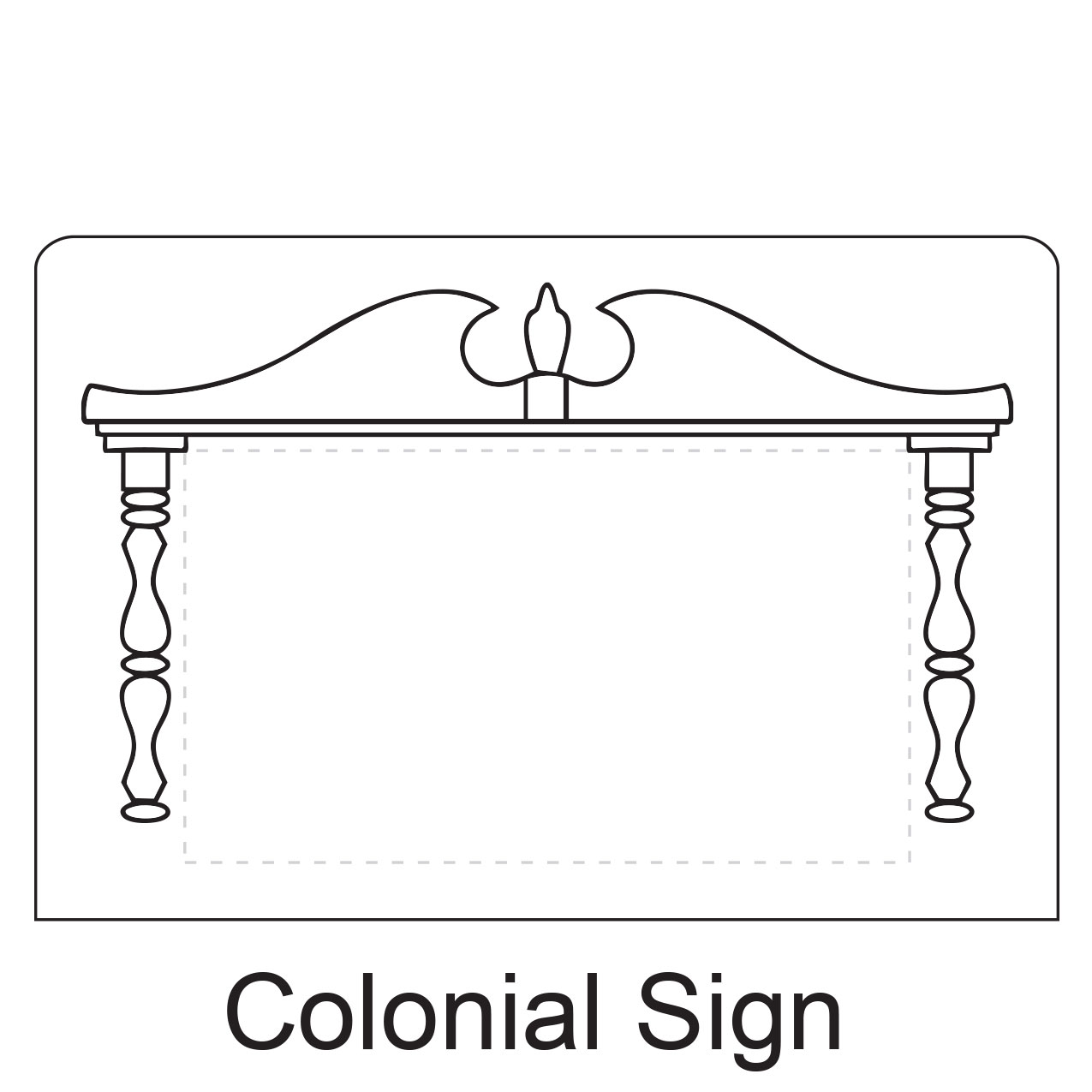 Colonial_Sign shaped stick-up self-adhesive calendar