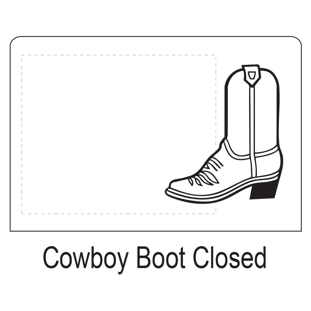 Cowboy_Boot shaped stick-up self-adhesive calendar