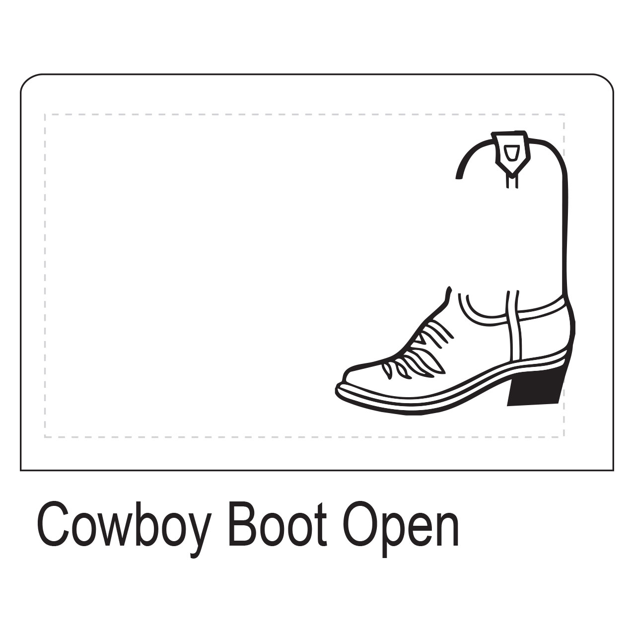 Cowboy_Boot_2 shaped stick-up self-adhesive calendar