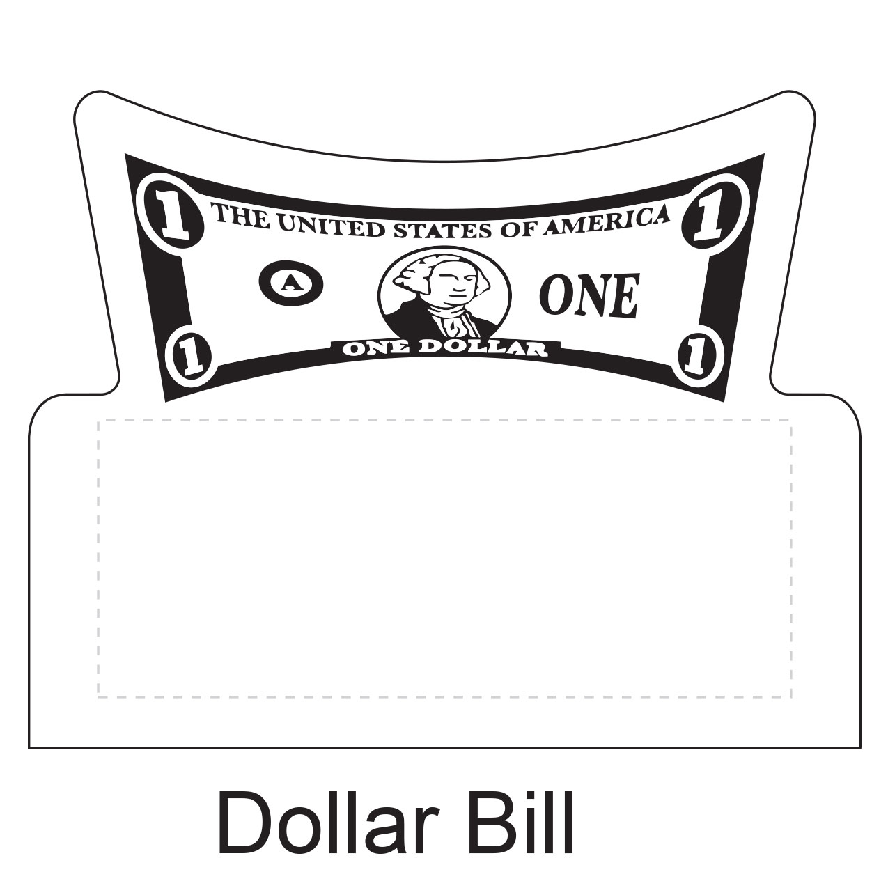 Dollar_Bill shaped stick-up self-adhesive calendar