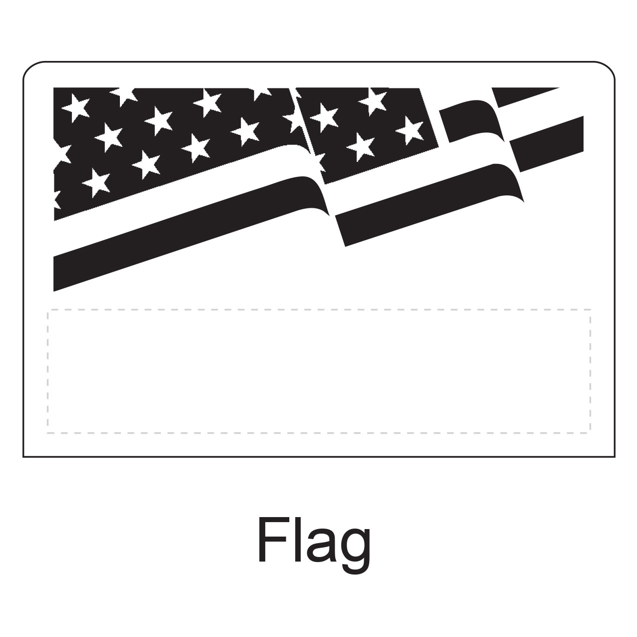 Flag shaped stick-up self-adhesive calendar