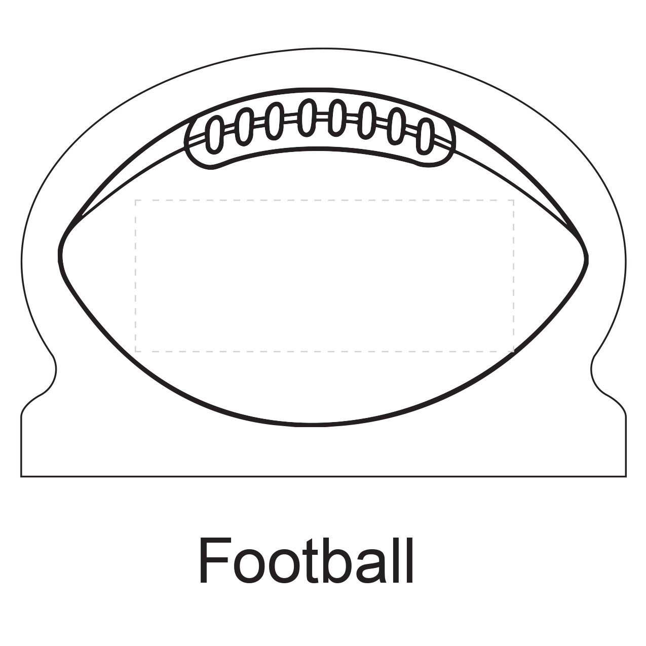 Football shaped stick-up self-adhesive calendar