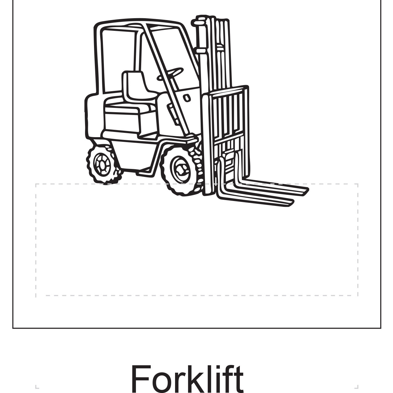 Forklift shaped stick-up self-adhesive calendar