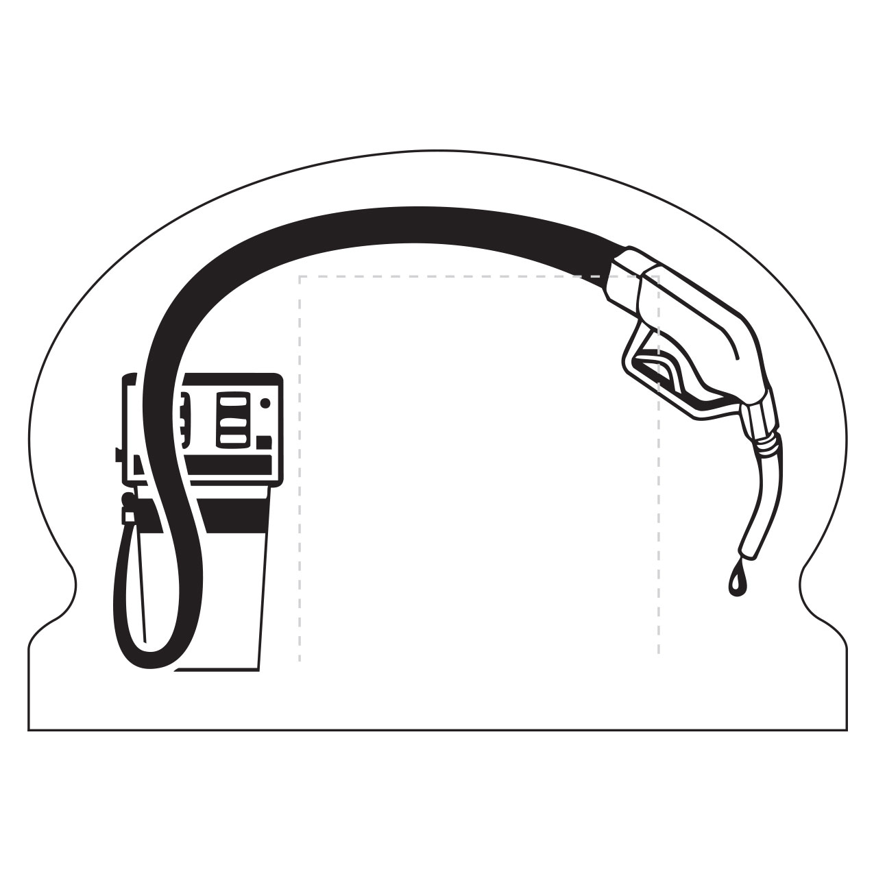 Fuel_Pump shaped stick-up self-adhesive calendar