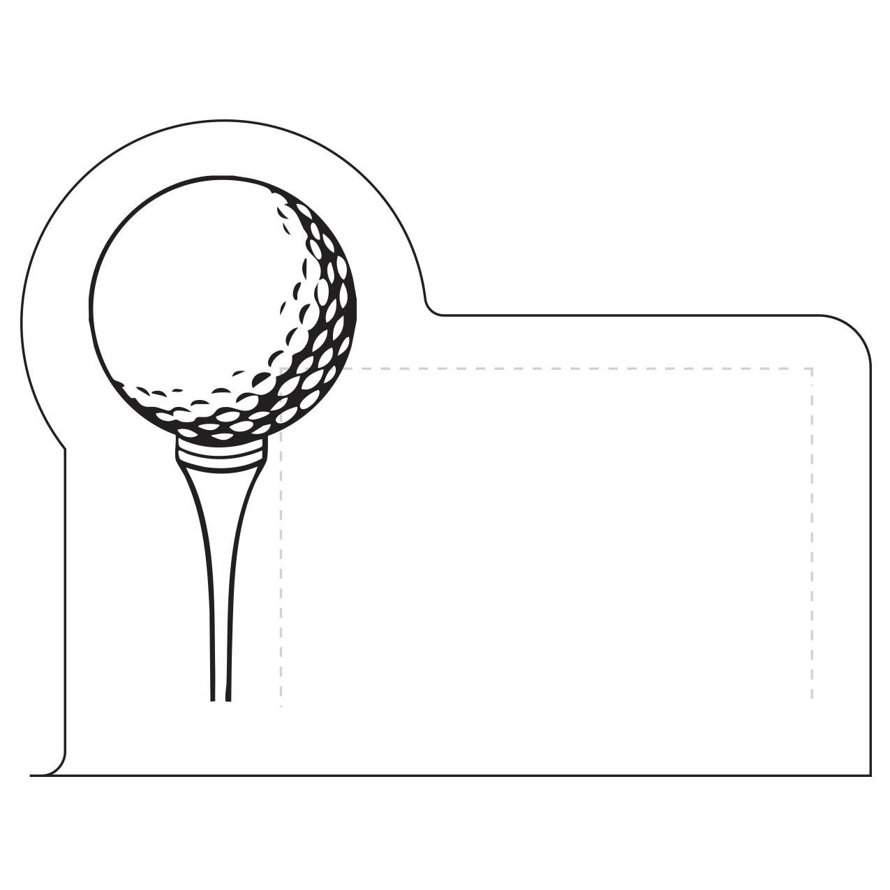 Golf_Ball shaped stick-up self-adhesive calendar