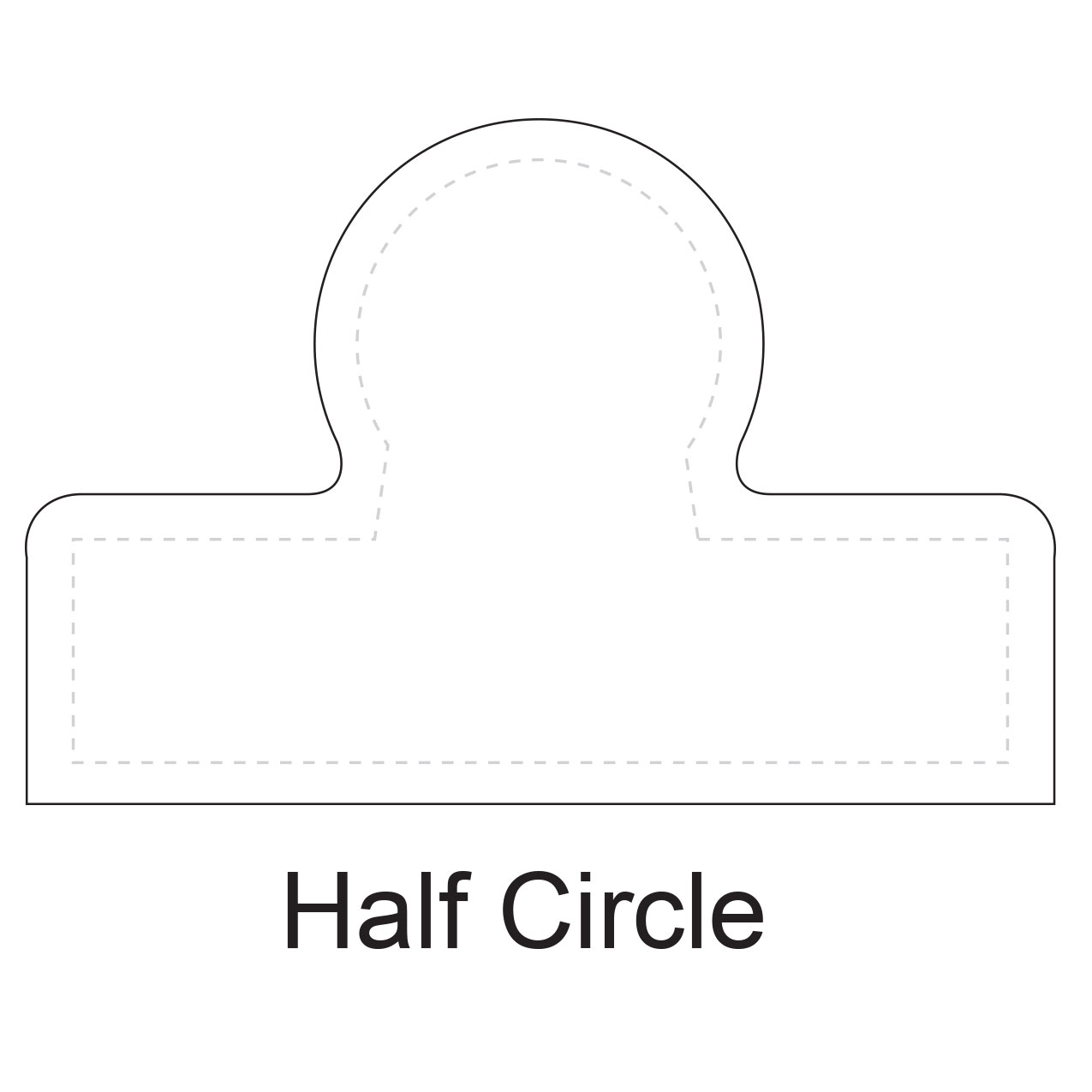 Half_Circle shaped stick-up self-adhesive calendar