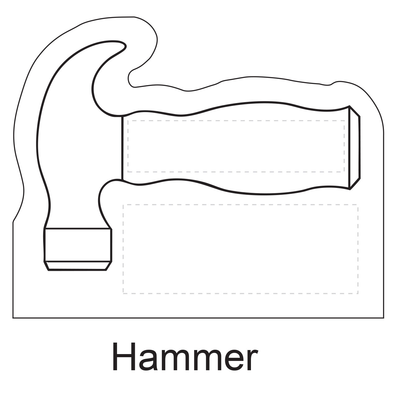 Hammer shaped stick-up self-adhesive calendar