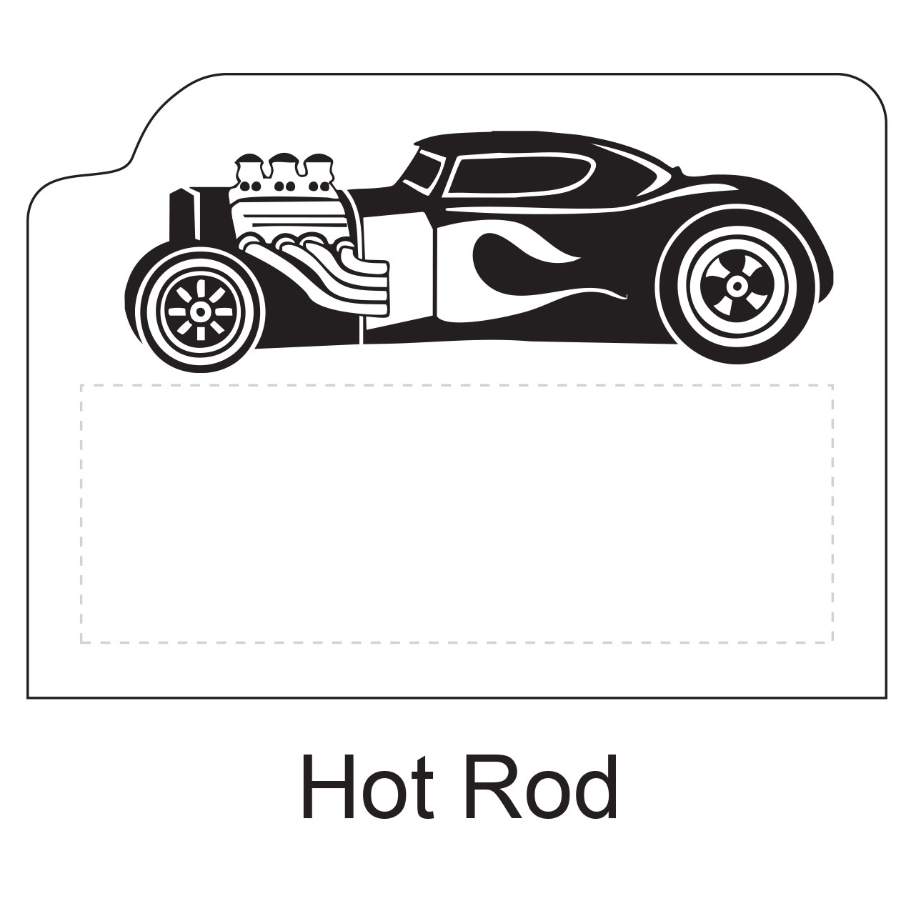 Hot_Rod shaped stick-up self-adhesive calendar