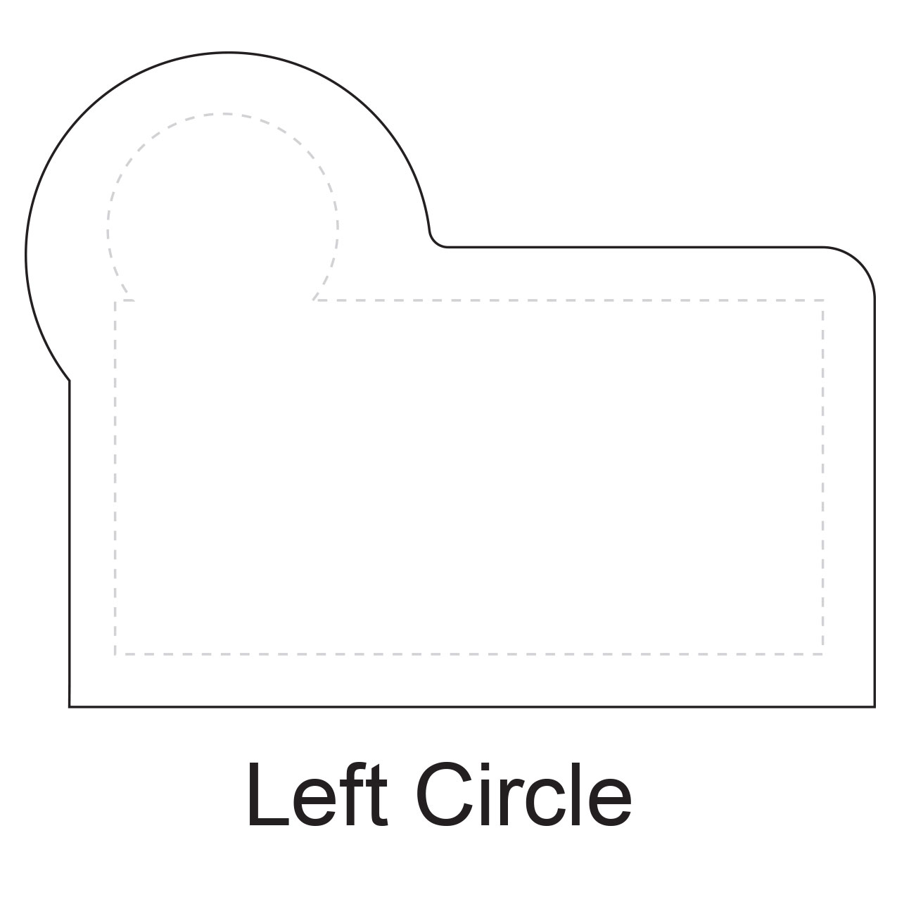 Left_Circle shaped stick-up self-adhesive calendar